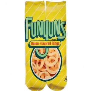 Funyuns Novelty Socks, Fun Adult Socks, Food Socks